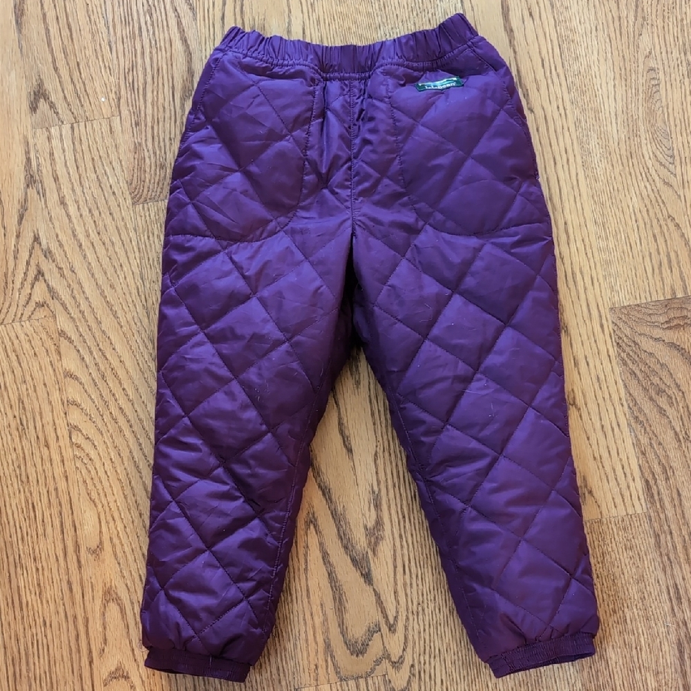 L.L. Bean Deep Purple Quilted Pants
